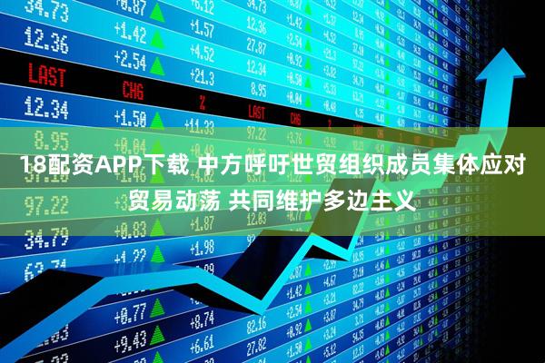 18配资APP下载 中方呼吁世贸组织成员集体应对贸易动荡 共同维护多边主义